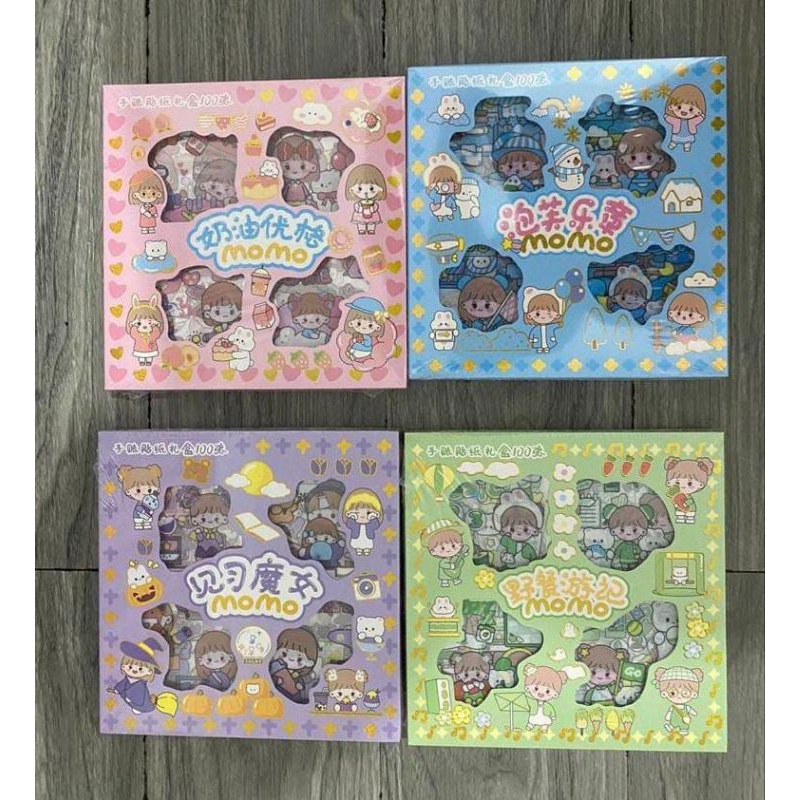 

Stiker Momo motif korea kartu lucu 100 lembar DIY Anti Air Dekorasi Handbook Scrapbook