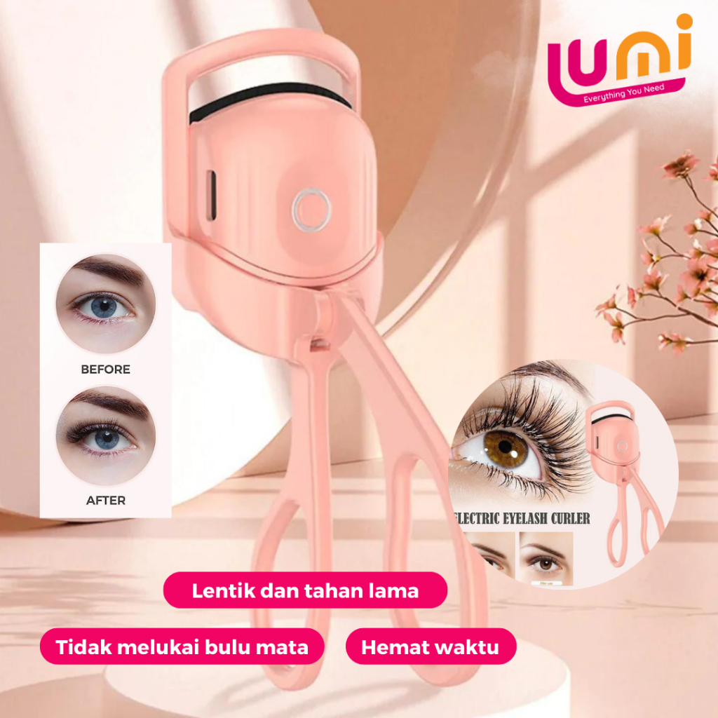 Electric Eyelash Curler Big Eye Curling Long-lasting Hold Penjepit Bulu Mata Elektrik