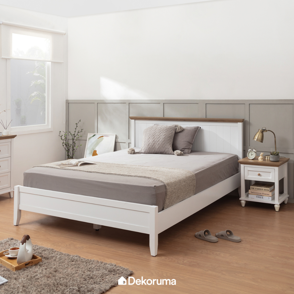 Dekoruma KANOU Dipan Tempat Tidur Kayu King Size - Ranjang Kasur