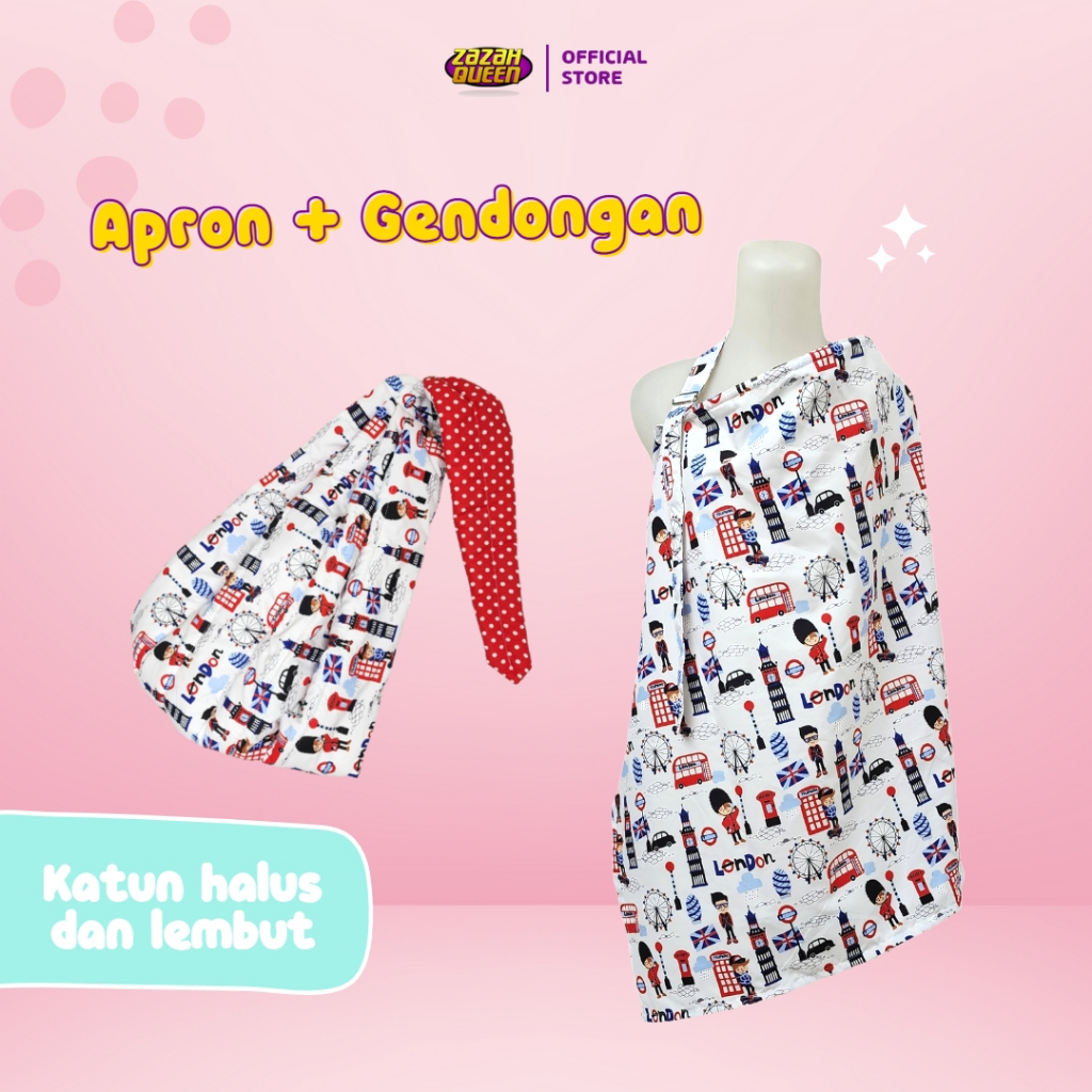 Gendongan bayi dan apron menyusui