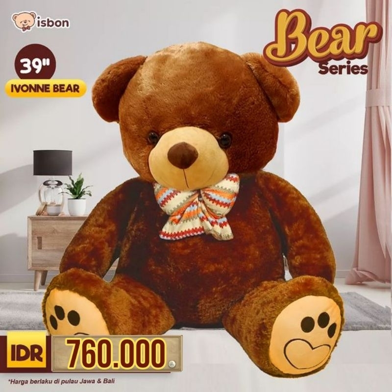 Boneka beruang teddy bear isbon jumbo impor