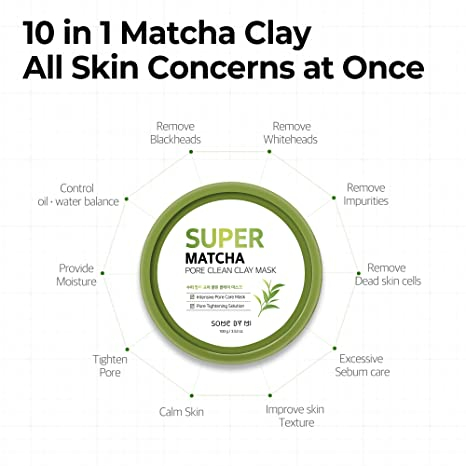 SOME BY MI Super Matcha Pore Clean Clay Mask 100gr 100% ORI KOREA