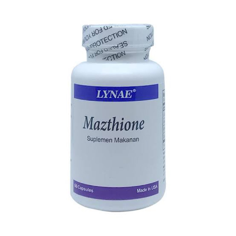 LYNAE MAZTHIONE 60 KAPSUL ORIGINAL 100% READY‼️pemutih badan wajah anti aging keriput mengatasi flex