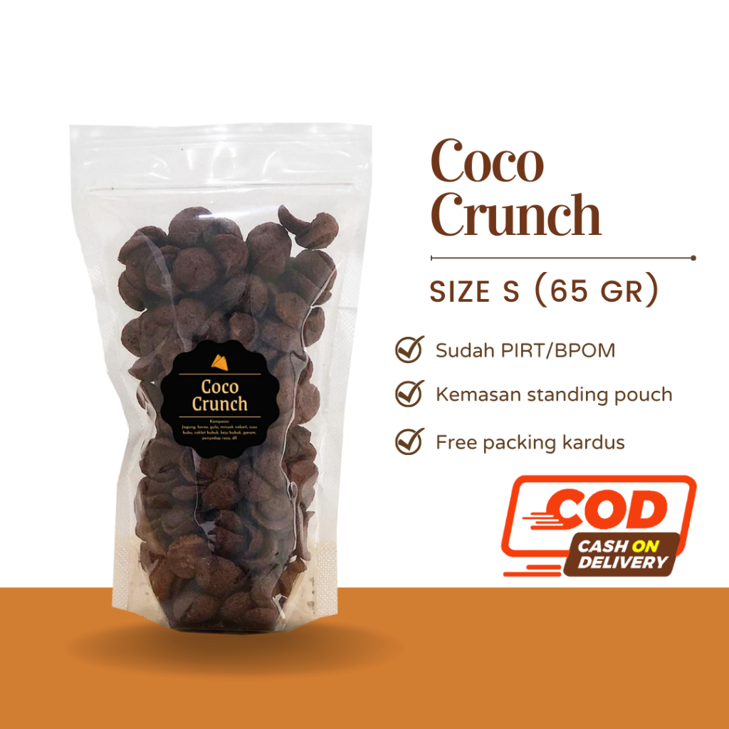 [DELISH SNACKS] Coco Crunch (S) 65gr / Snack Cemilan / Sereal Cokelat / Coklat Cococrans Koko Krunch