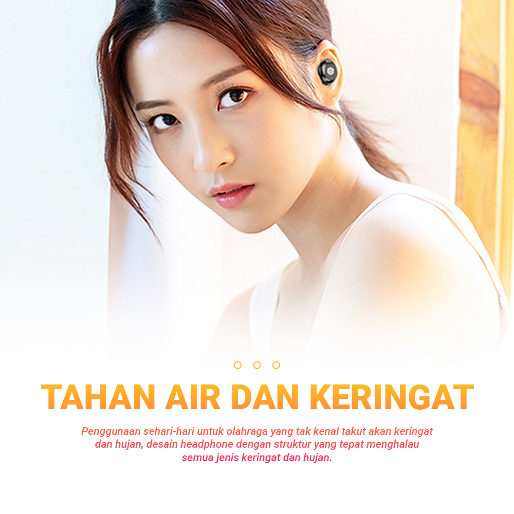 Headset F9 TWS Wireless Earphone Earbuds Bluetooth 5.1 Dengan Mikrofon HIFI Stereo 9D