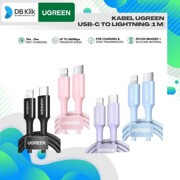 Kabel UGreen Usb-C to Lightning MFI Colour Nylon Weaven 1 Meter