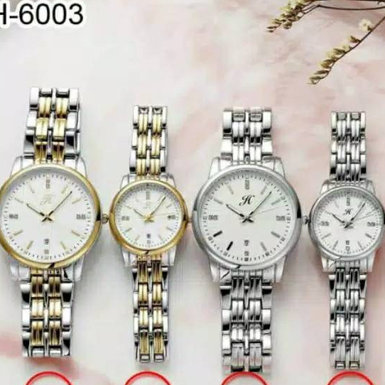 Jam tangan Couple pasangan 6003 Jims Honey Original Pria Wanita Real pic sertifikat battere REAL PIC