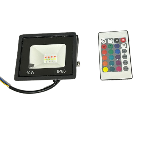 LAMPU SOROT RGB 10W LED WARNA WARNI 10Watt Tembak Floodlight- AC 220volt