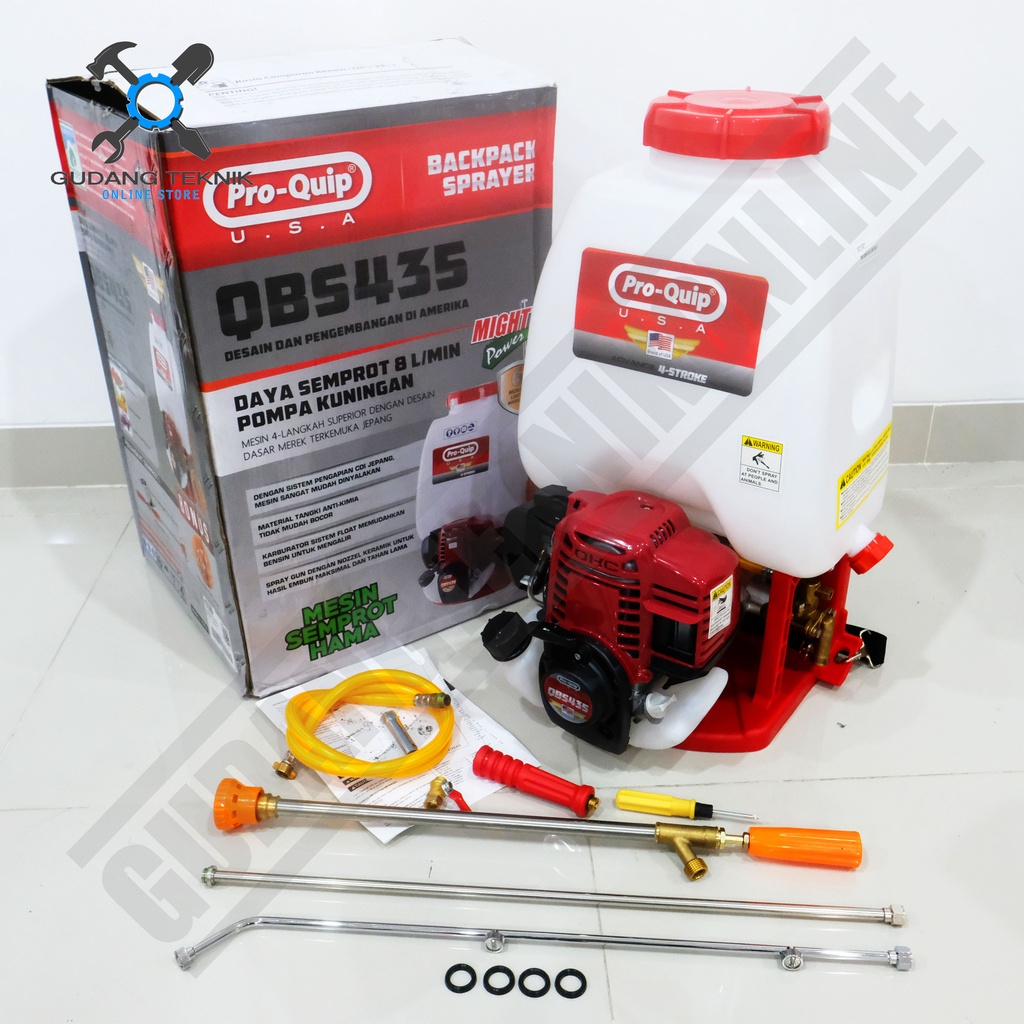 Mesin Sprayer Hama Semprotan Hama 4Tak 20 Liter QBS435 PROQUIP / Mesin Semprotan Hama Disinfektan Gendong 4 Tak 20Liter QBS 435 PROQUIP