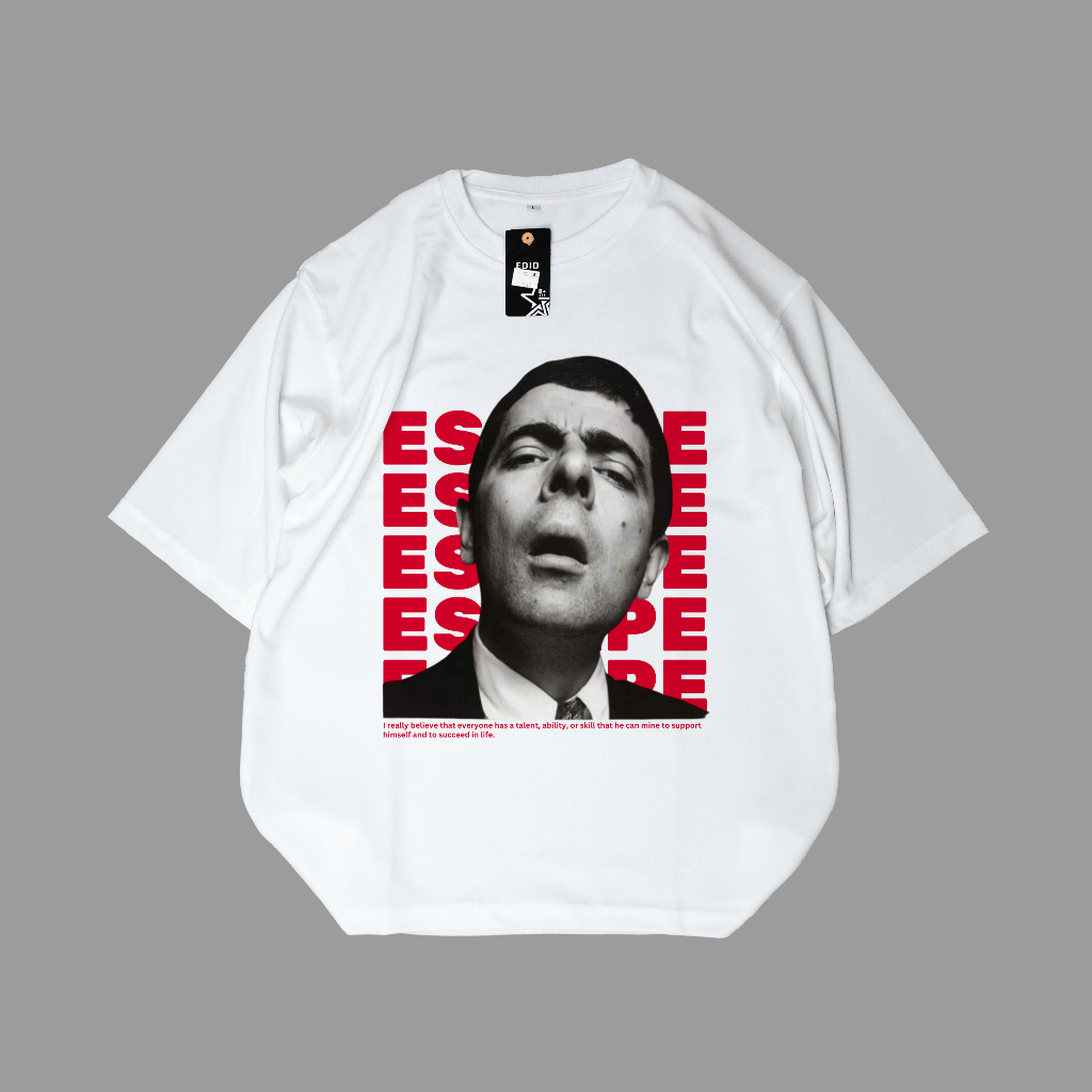 Mokokomo Kaos T-shirt Mr.Bean Oversize Atasan Oversize Unisex