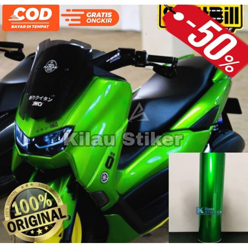 Skotlet Motor Hijau Stiker motor Hijau Candy Stiker Skotlet Motor Hijau Green Tea Stiker Skotlet Can