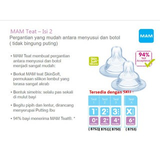 MAM TEAT ISI 2 - DOT UNTUK BOTOL MAM