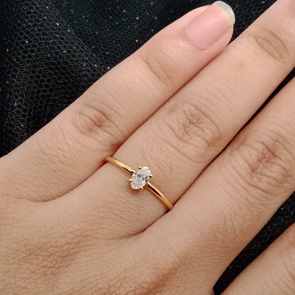 Cincin Emas 17K - 0.6 Gr Kadar 750 - 5571