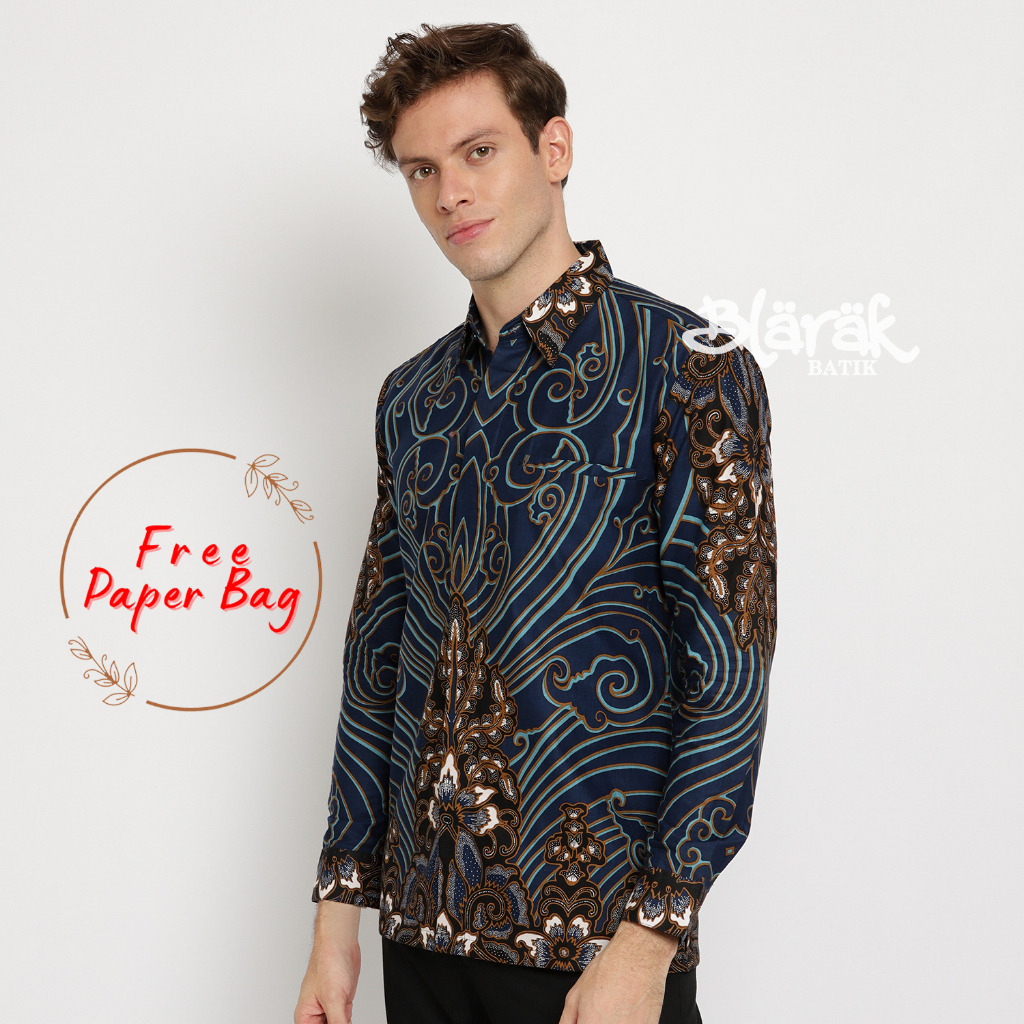 BLARAK - Baju Batik Pria Aswangga Biru