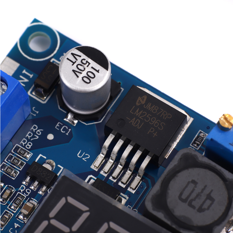 LM2596 KONVERTER STEP DOWN DC TO DC DENGAN DISPLAY 7 segment step down