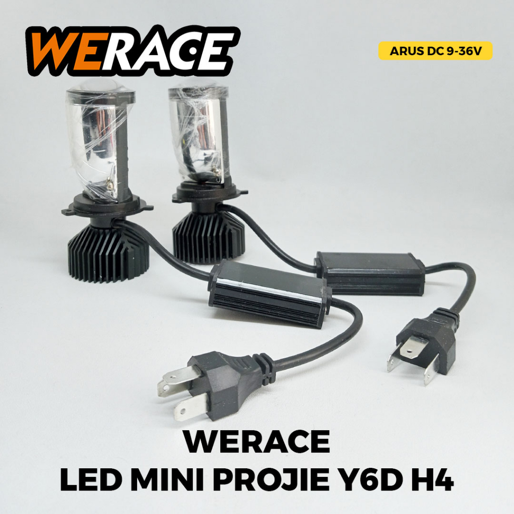 [WERACE] Lampu Led Mini Projie Y6D H4 50w Super Terang