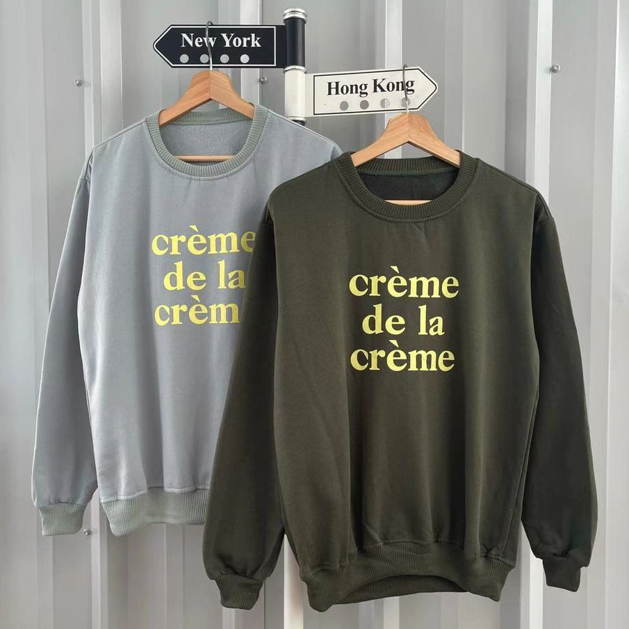 Nara.Grosir - Creme de la Creme Sweater l Sweater Unisex Terbaru