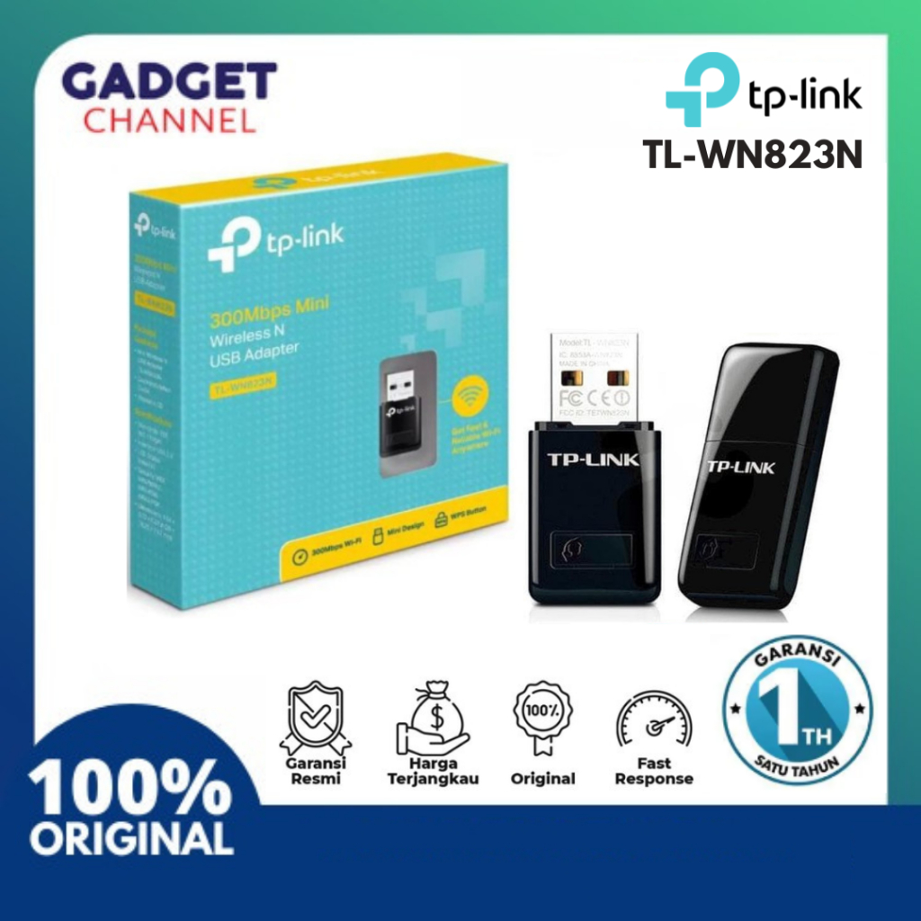 TP-LINK TL-WN823N 300Mbps Mini Wireless N USB Adapter - Garansi 1 Tahun