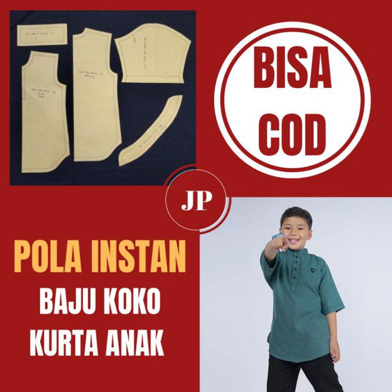 Pola instan Baju  Koko kurta anak