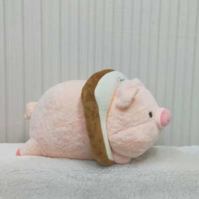 Boneka Lying Pig Roti Size 14&quot;/35cm/boneka pig tengkurep/boneka animal/boneka Piggy