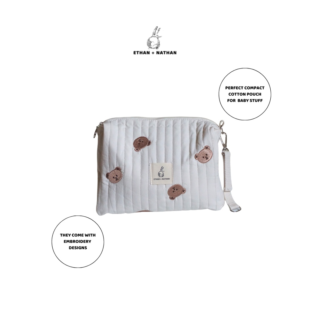 Ethan + Nathan - Cotton Bag Pouch / Tas Diaper Bayi