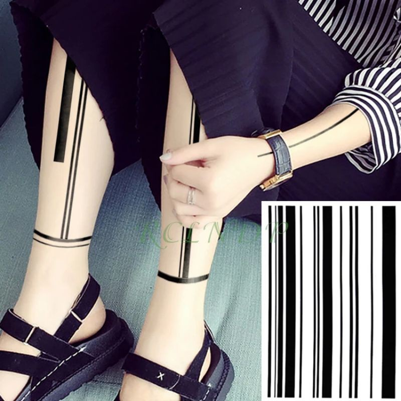 ✅Tatto Temporary Garis Tahan 10-15 hari Desain garis gelang tribal temporary tattoo tato temporer fa