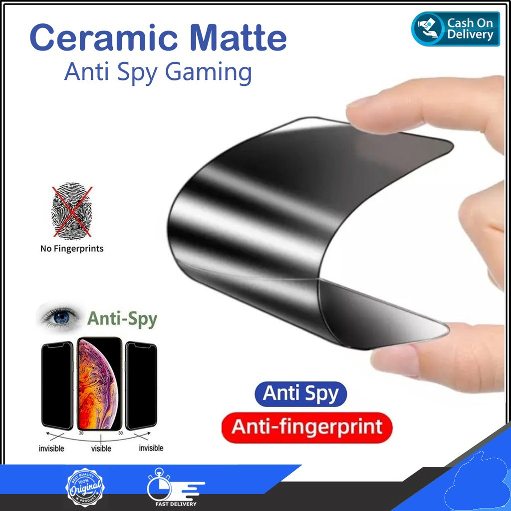 Tempered glass Ceramic Spy Matte VIVO/csva/Anti Minyak Pelindung Protector Cover Layar Screen Handphone Kameraa