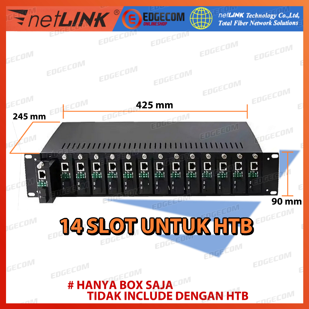 RACK MOUNTING HTB 14 SLOT MEDIA CONVERTER + DOUBLE POWER PSU 5V 12A RACKMOUNT SERVER HTB