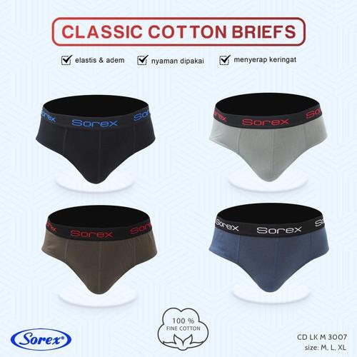 PROMO!!!! 3 Pcs - Sorex Man CD Pria 3007 Classic Cotton