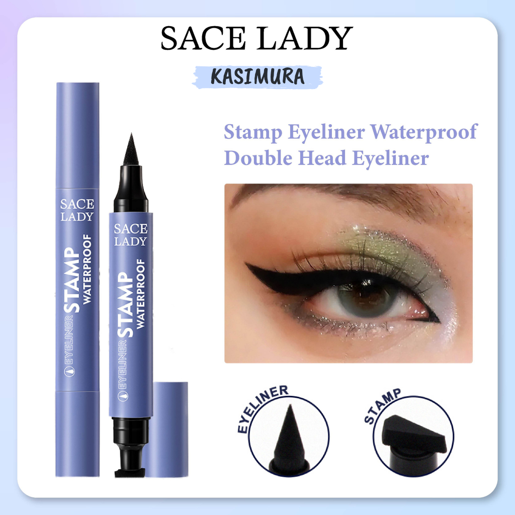 Stamp Eyeliner Waterproof Double Head Eyeliner - Kasimura