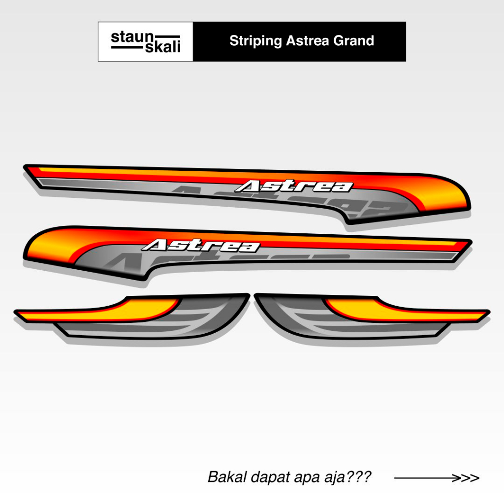 Striping Astrea Grand Variasi (16) Bulus Sabit Dream Custom Original 93 94 95 96 97 98 99 Club Stike