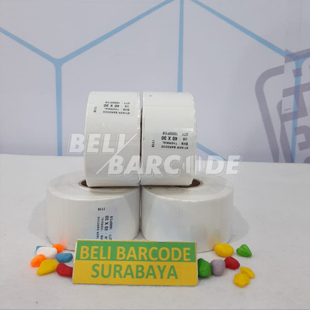 Label Thermal 40 x 30 / 40x30 mm / 40x30mm 1 Line 1000pcs Resi