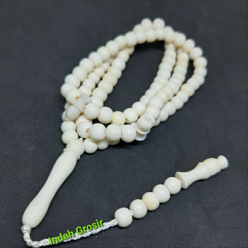 Tasbih putih tulang 8mm 99butir 100% original