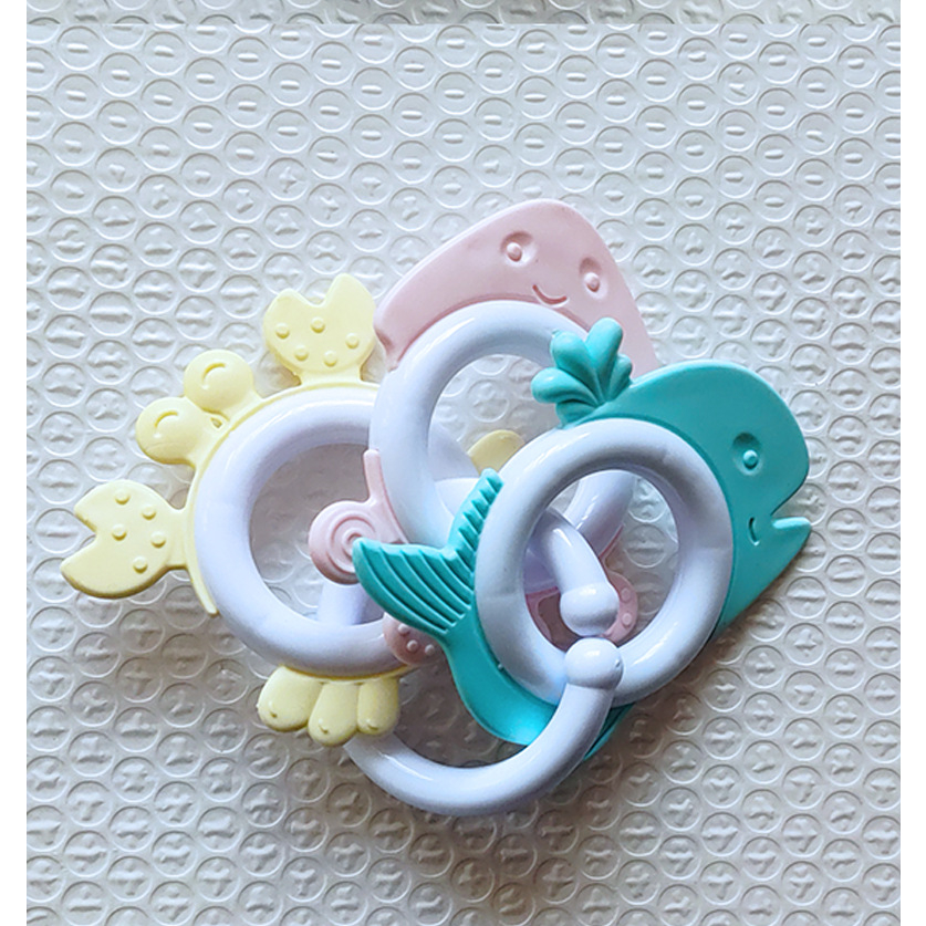 [BIG SALE] STRINGS TEETHER isi 3pcs/ gigitan teether buah/ gigitan bayi isi 3pcs/ 3in1 fruit teether/ mainan gigitan bayi buah/ teether hewan