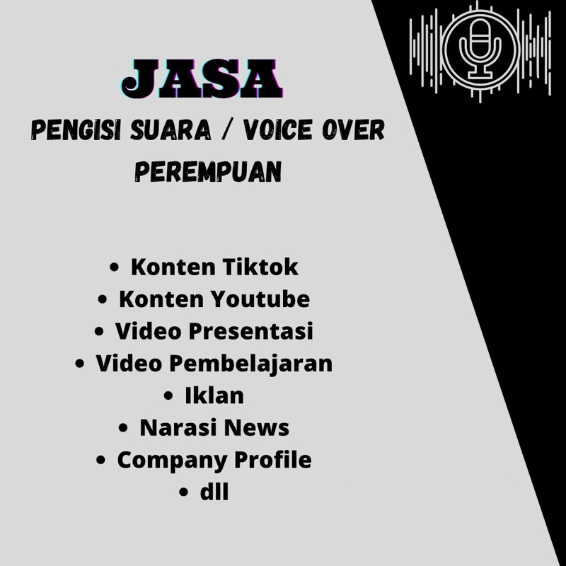 Pengisi suara / Voice Over perempuan