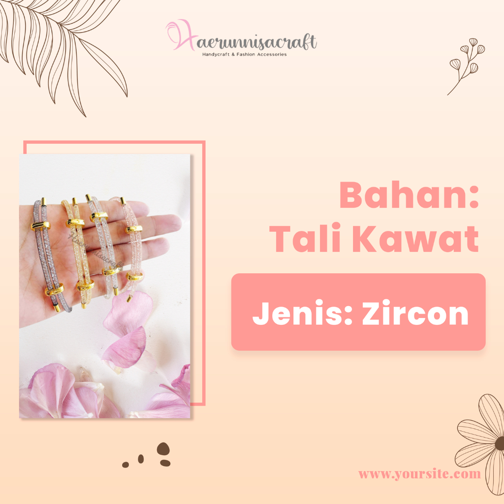 Gelang Gliter Glitter Serut Kawat Crystal kristal Dewasa