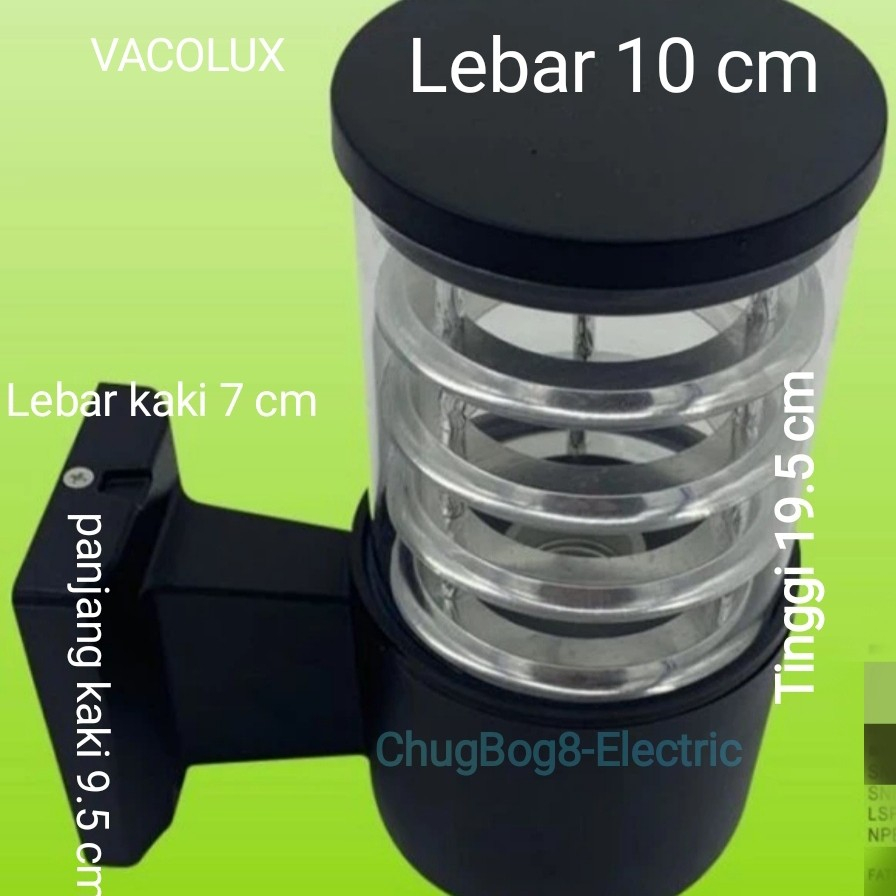 Lampu Dinding outdoor minimalis bulat 1 Arah dan 2 Arah merk vacolux