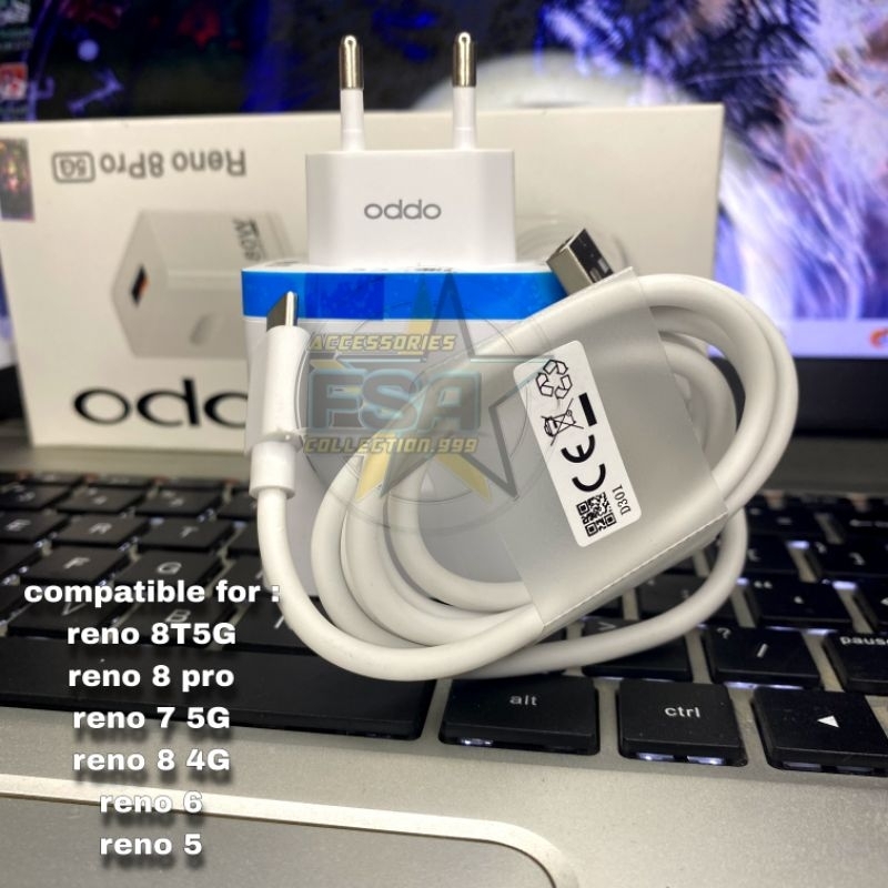 Charger Oppo 80W SUPER VOOC 7.3A 11V Type C RENO 8 PRO FAST CHARGING ORIGINAL 100%