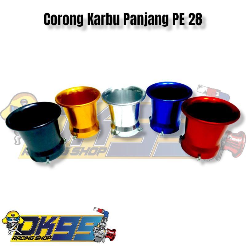 Velocity corong karbu PE PWK 28 ukuran panjang 7cm full cnc