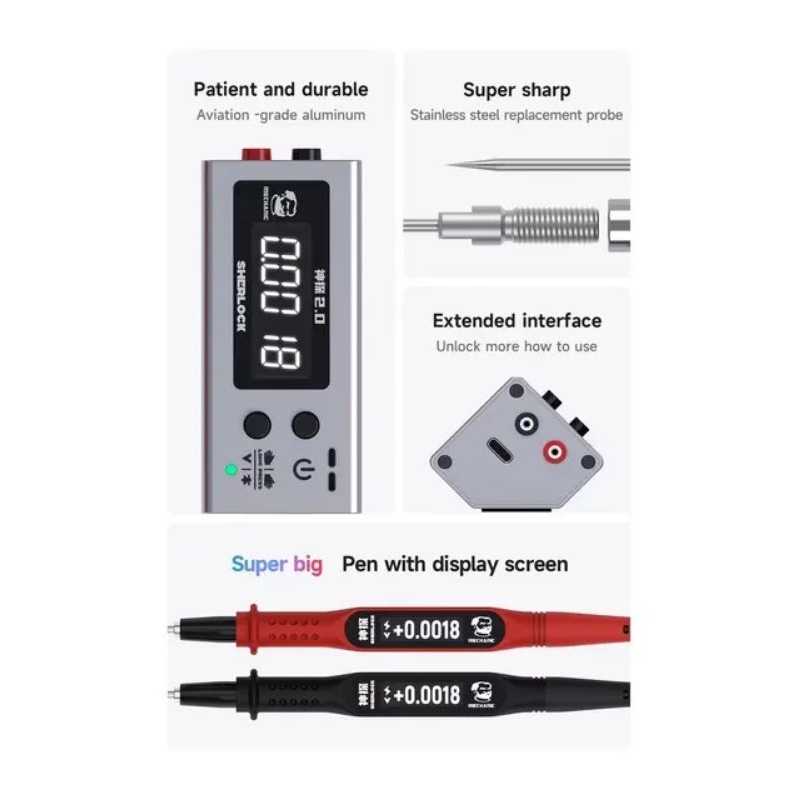 MECHANIC SHERLOCK V0.2 DIGITAL MULTITESTER DISPLAY