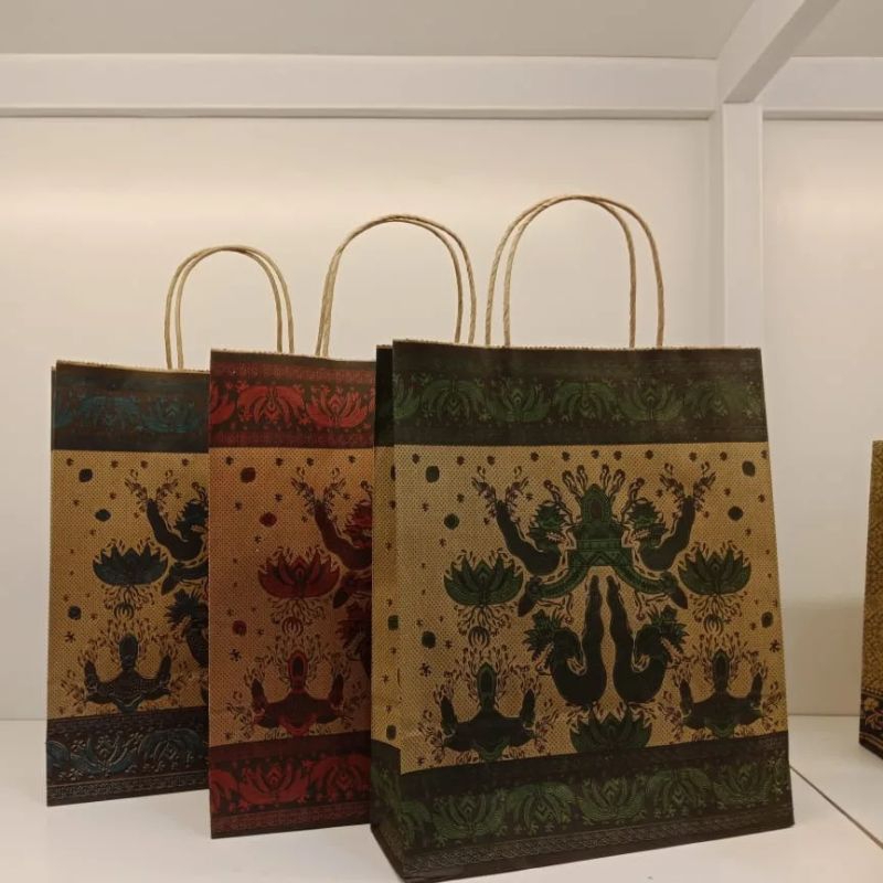 

PB 10pcs Paperbag Batik Kraft OKEY B 24x8x29cm