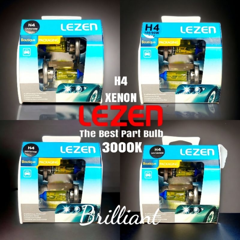 Lampu Bohlam Halogen Xenon - 3000K Yellow Glass - H3 H4 H7 H11 H16 HB3 HB4 - Harga Set