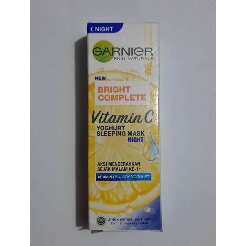 Garnier brightcomplete cream malam yogurt sleeping mask 20ml