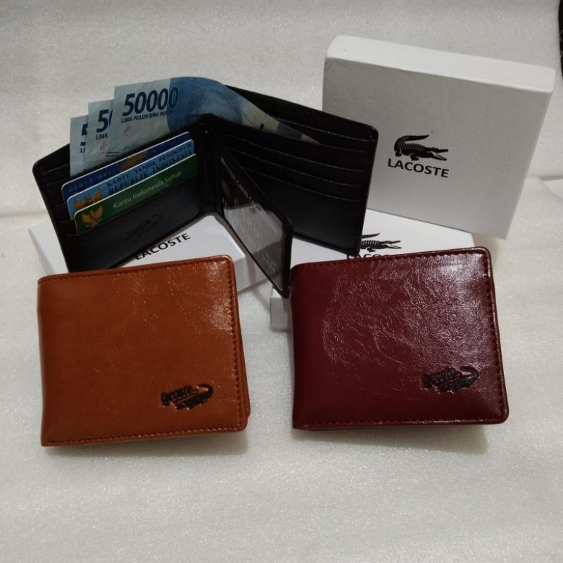 DOMPET KULIT LIPAT / DOMPET LACOSTE / DOMPET PRIA KULIT / DOMPET FASHION PRIA MURAH