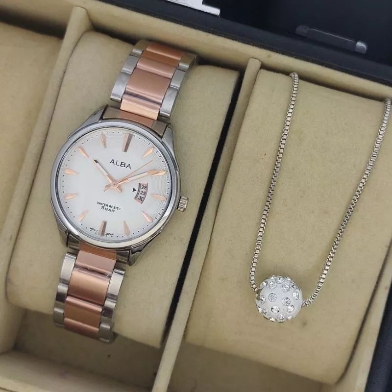 GROSIR JAM TANGAN Wanita Free Kalung Diamond Super Elegan