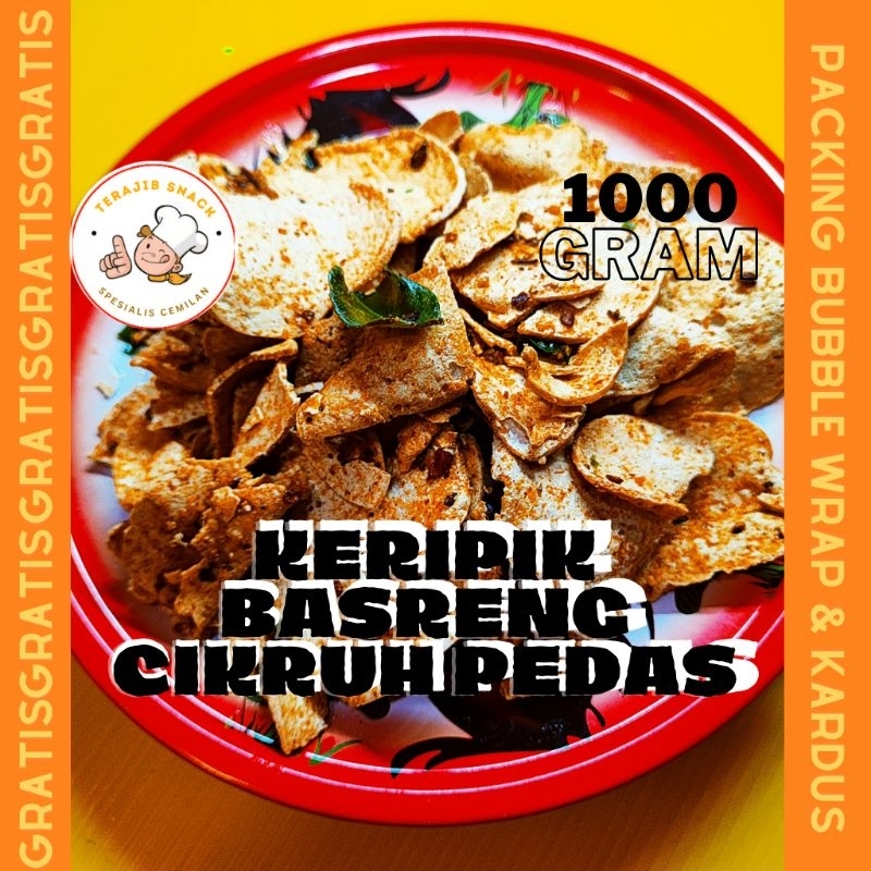 

KERIPIK BASRENG PEDAS DAUN JERUK 1 KILOGRAM SNACK KILOAN BASO GORENG
