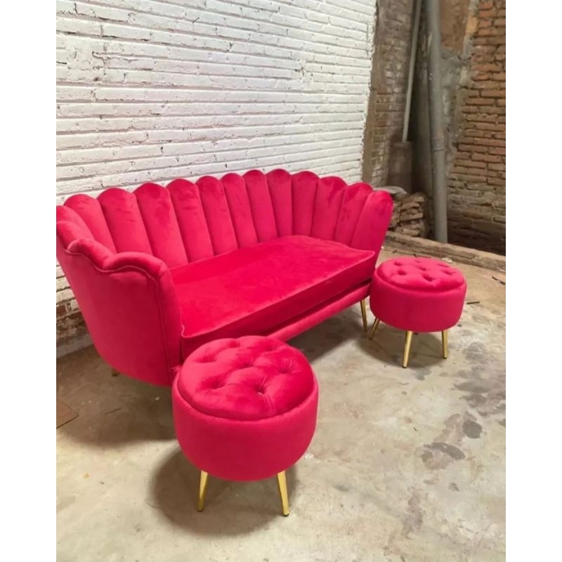 Sofa Kerang Pelaminan , Sofa Tamu Retro , Kursi Pelaminan Kerang
