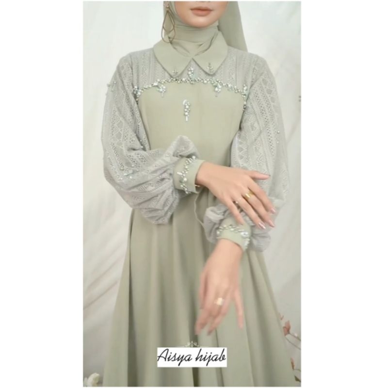 Malika dress - gaun muslimah - gaun pesta muslimah - gaun pesta - gaun pesta mewah elegan -  gaun pesta mewah import - dress kondangan - dress muslimah - dress pesta - dress kondangan wanita - dress wanita - dress hitam - gamis pesta - gamis pesta mewah