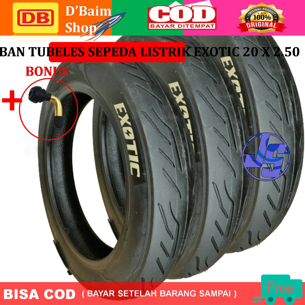 Ban Luar Tubeless Sepeda Listrik Ukuran 14 x 2.5