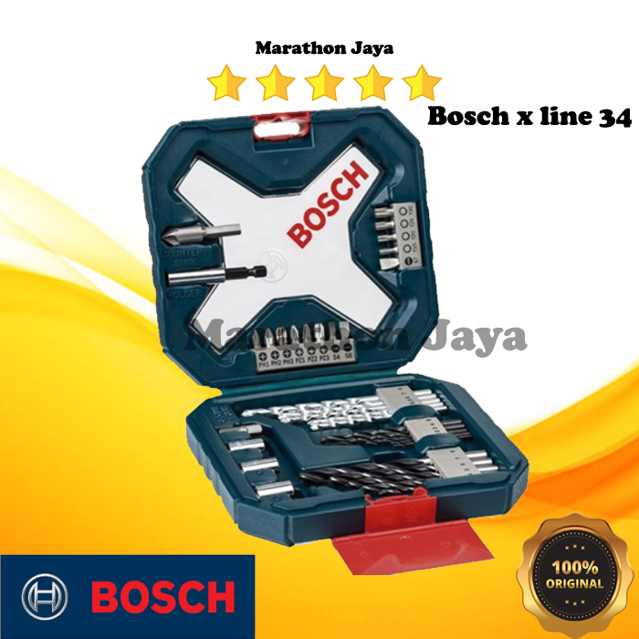 Bosch mata bor set besi kayu beton x 34